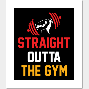 Straight Outta The Gym - Best Fitness Gifts - Funny Gym Posters and Art